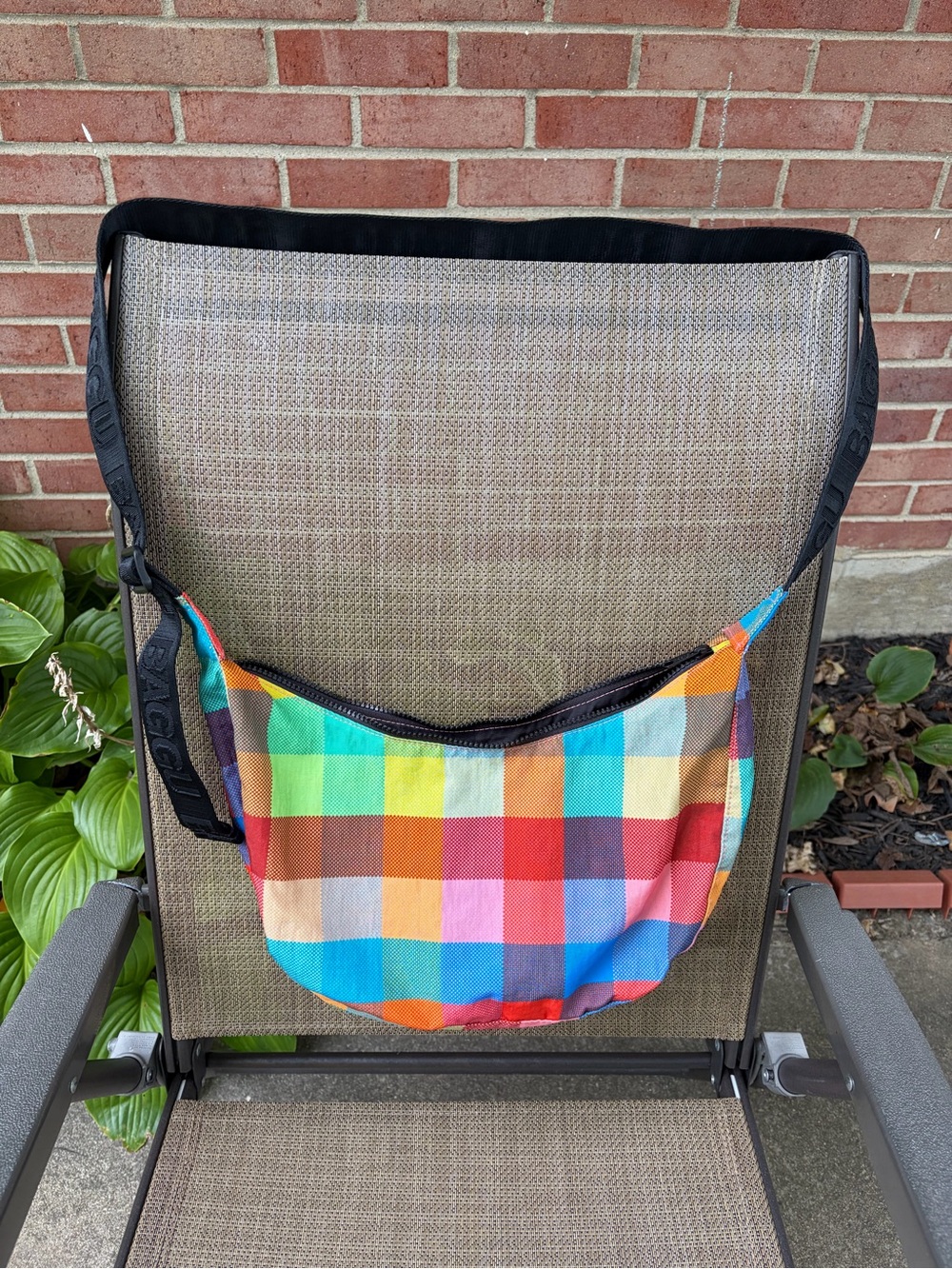 Baggu Madras Medium Crescent